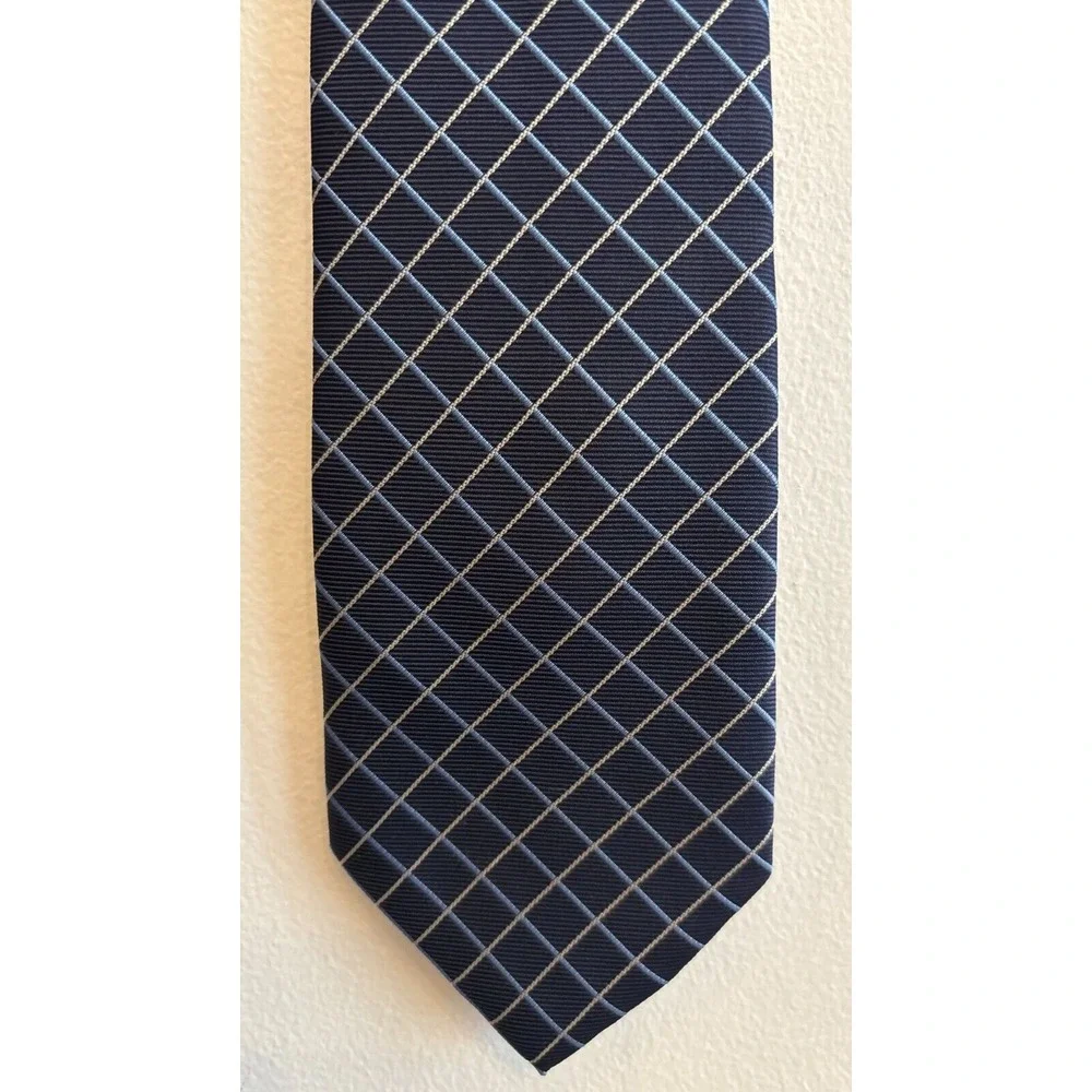 LANVIN PARIS Blue Silk‎ Tie Made In France EUC